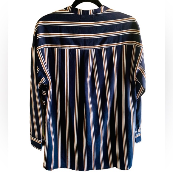 Urban Outfitters NWOT Striped Long Button Down Blouse - Picture 2 of 4